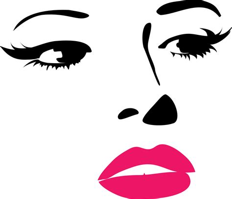 'Female Face Cliparts: Beautiful and Diverse Visuals'