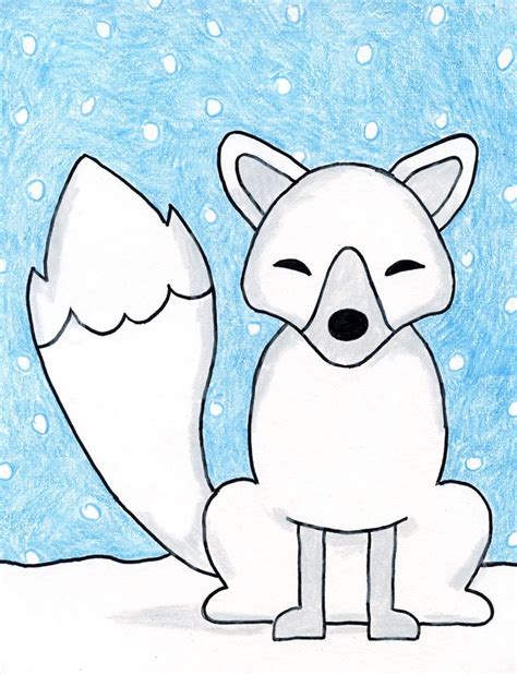 Image result for Arctic Fox Drawing Tutorial
