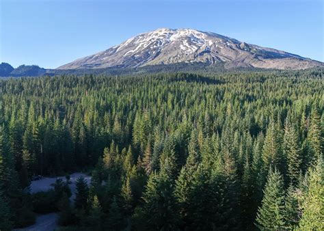 The southern flank of Mount St. Helens offers primitive camping ...