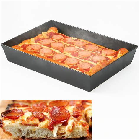 Amazon.com: Detroit Style Pizza Pan 10x14x2.5 (Non Stick without BPA ...