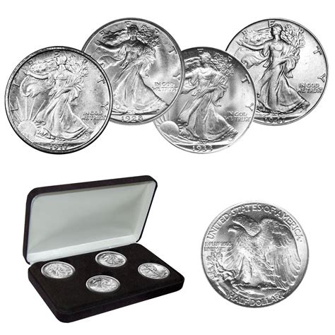 Four Decades of Walking Liberty Silver Half Dollars