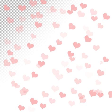 Premium PSD | A set of hearts on a transparent background.