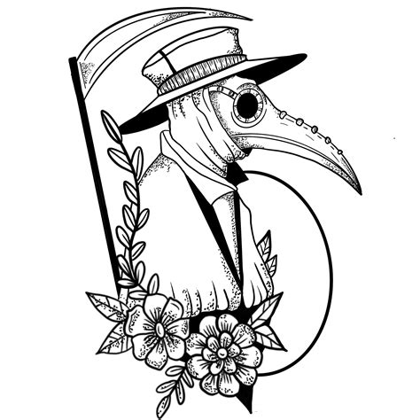 Plague Doctor Tattoo Design