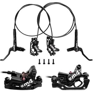 ZTZ 4-Piston MTB Hydraulic Brake Set, Left Front 850mm and Right Rear ...