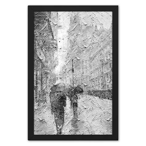 Ritwika's Abstract Wall Art Of Rain Walk Painting in Palette Knife ...