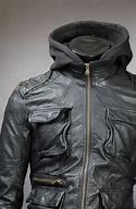 Image result for Mens Hooded Leather Jacket
