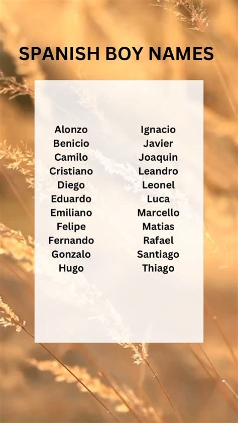 Spanish Male Name