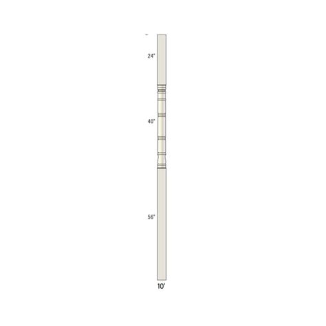 Turncraft 10-ft x 4-in Primed Wood Square Solid core Porch post in the ...