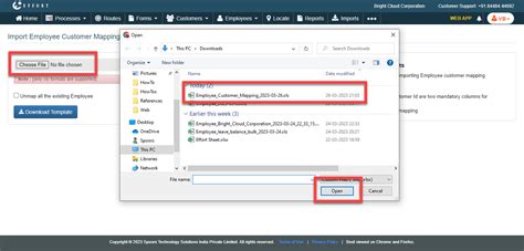 Import Employee Customer Mapping