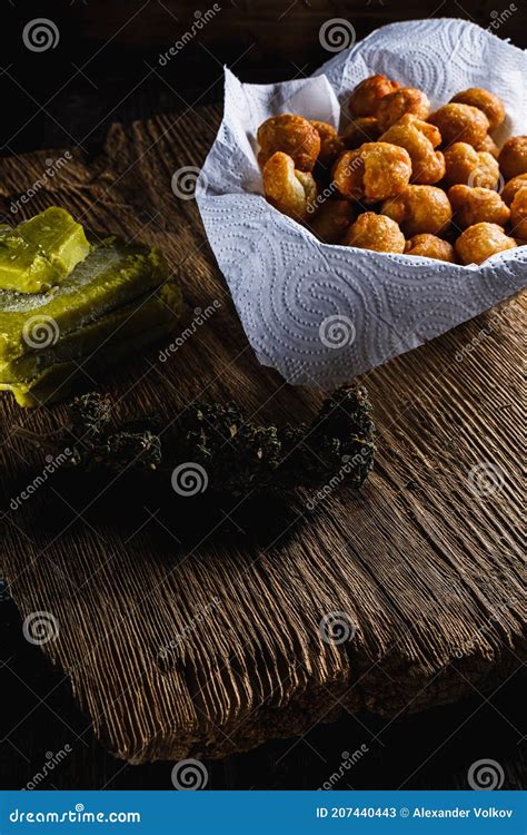 Churros Balls Spanish Donuts from Medical Cannabis Butter, Sugar, Flour ...