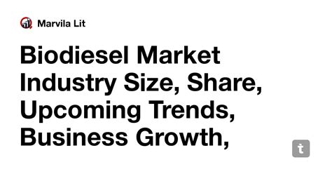 Biodiesel Market Industry Size, Share, Upcoming Trends, Business Growth ...