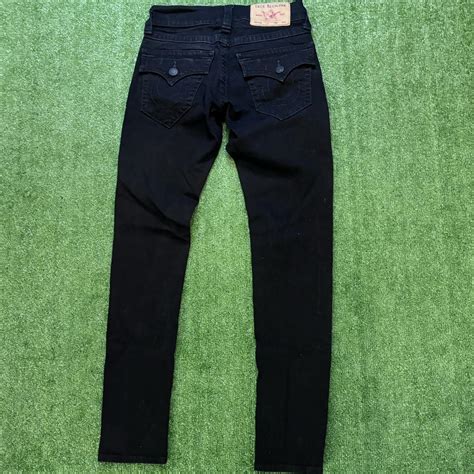 True religion black jeans size 27 in really nice... - Depop