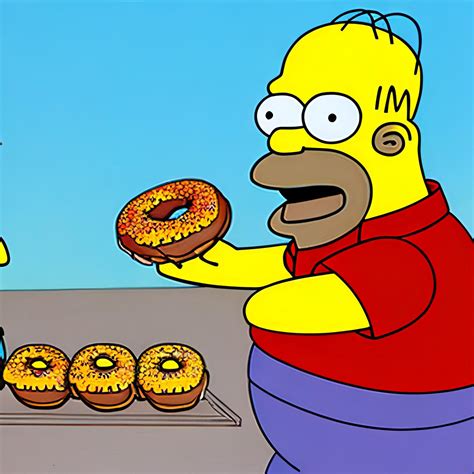 DreamUp Creation:Homer Simpson's donut habit by SuperiorAIArt on DeviantArt