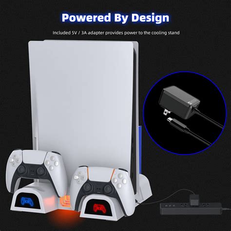 Buy NexiGo PS5 Accessories Cooling Stand with Headset Holder and AC ...