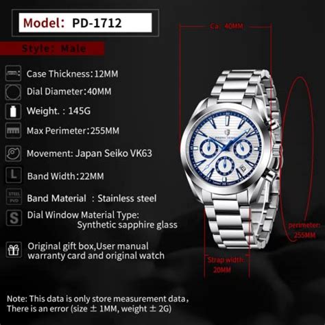 Buy Pagani Design PD-1712 Chronograph Luxury Waterproof Stainless Steel ...