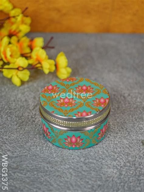 Digital Printed Lotus Poori Box - 4 inch - WBG1375 – Wedtree