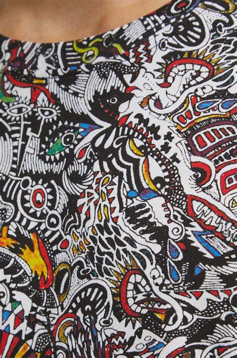 T-shirt bawełniany męski by Justyna Rybak, Grafika Polska kolor ...