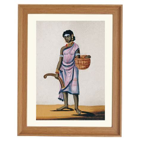 A hunter's wife holding a basket Art Print – Ikka Dukka Studio Private ...