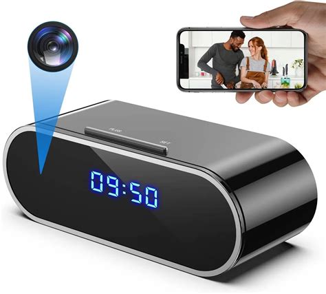 Buy TECHNOVIEW Spy Digital Table Clock WiFi Camera Wireless 1080p FHD ...