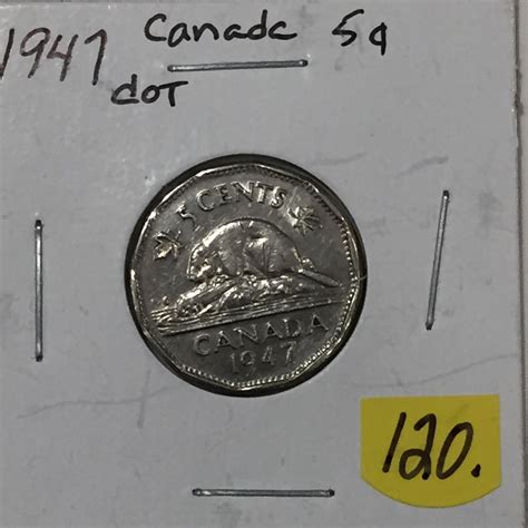 1947 Dot Canada Five Cent