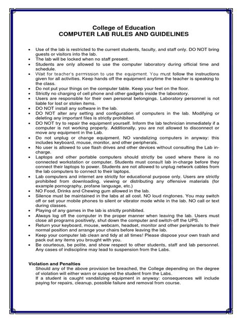 Computer Lab Declaration 的图像结果