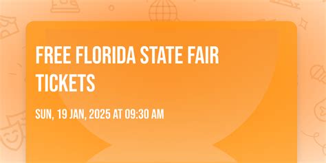 Free Florida State Fair Tickets, Riverhills Church of God, Tampa, 19 ...