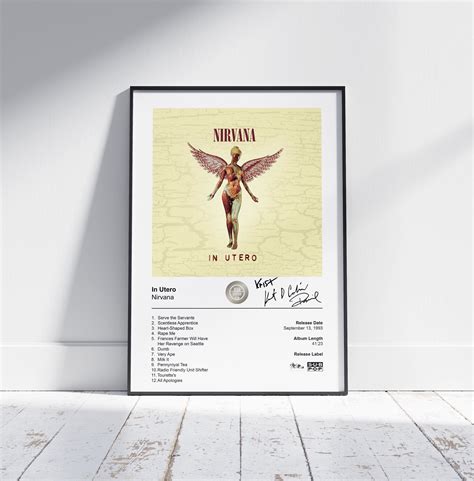 Nirvana Poster - In Utero Album Cover Poster Print Rock ’n’ Roll Grunge ...