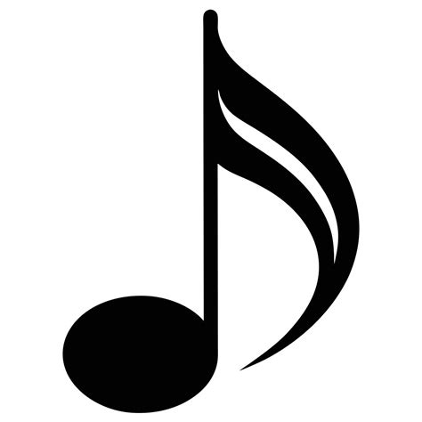 Single Beamed Eighth Note Symbol Illustration For Musical Notation Use ...