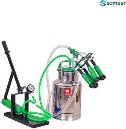 Sameer 15 Litre Hand Operated Milking Machine, VAPL-3M Vacuum ...