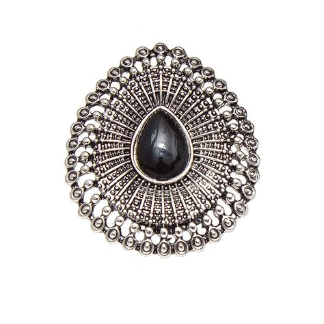 Buy Azai By Nykaa Fashion Latest Tear Shaped Oxidised Silver Adjustable ...