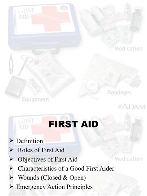 Image result for First Aid Introduction Sheet