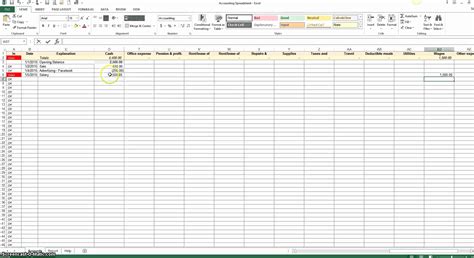 Image result for Excel Bookkeeping Tutorial