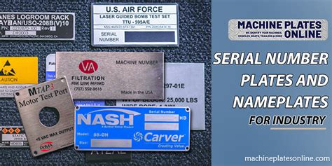 Image result for Serial Number Plate