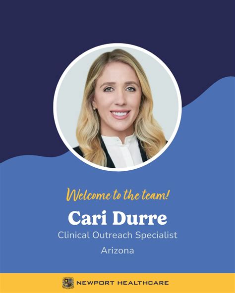 We're excited to welcome Cari Durre, MBA as Newport Healthcare's Clinical Outreach Specialist ...