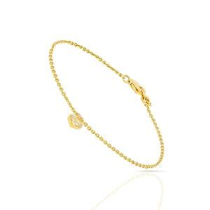 Buy WHP Jewellers Womens Dazzling In Love Gold Bracelet, 18Kt (916) Bis ...