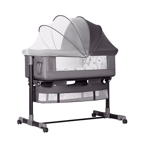 Amazon.com: YADAQE Baby Bassinet, Baby Basinet Bedside Sleeper, Easy to ...