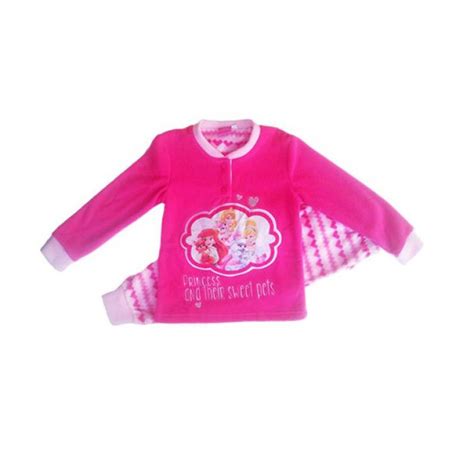 Fleece pajamas knitted t-shirt pants baby girl Disney Princesses 5A
