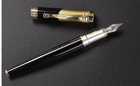 Haimac Gold Plating Metal Series No 9009 Hook Blue Diamond Fountain Pen ...