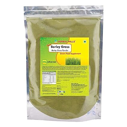 Buy Herbal Hills Organic Barley Grass Powder 500 gms Single Pack Online ...