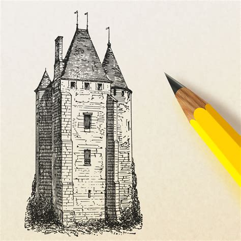 Image result for Pencil Drawing Castle Tutorial