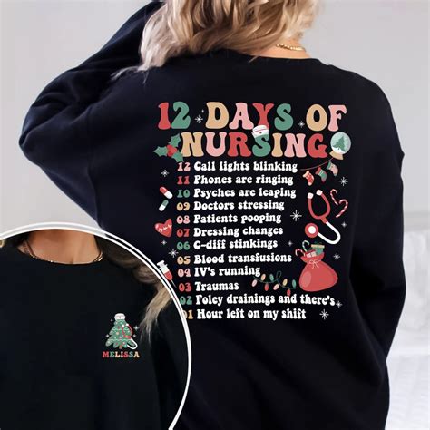 Christmas Nurse Sweatshirt, Nursing Christmas Shirt, Nurse Holiday Gift ...
