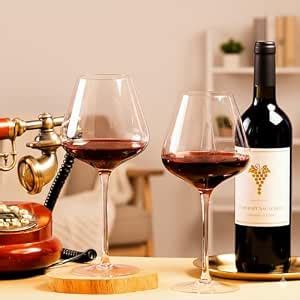 Birch & Co. Wine Glass - Wine Glasses Set - Crystal Clear, Lead-Free ...