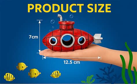 VAYINATO® 1 Pcs Vintage Resin Submarine Wreck (Random Color) Aquarium ...