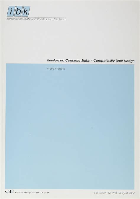 Buy Reinforced Concrete Slabs - Compatibility Limit Design (IBK ...
