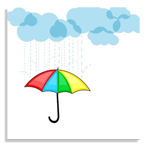 Canvas Wall Art Painting Abstract Rainy Season Background with Clouds ...