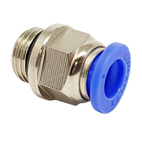 Conector Reto Rosca Macho Bsp 1/4 Tubo 8mm Conexão Rápida - Loja Brafer