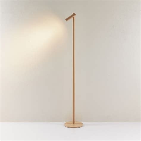 Molto Luce LED rechargeable floor lamp Mimo F, sand-coloured, aluminium ...