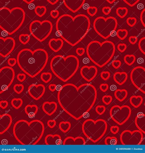 Seamless Pattern Design with Valentine Hearts Stock Vector ...