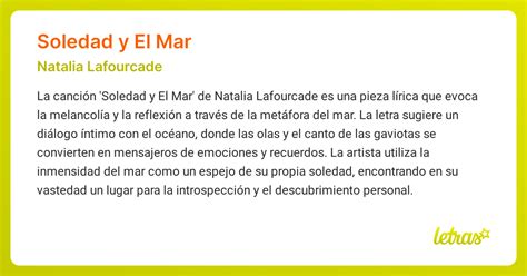 Significado de la canción SOLEDAD Y EL MAR (Natalia Lafourcade ...