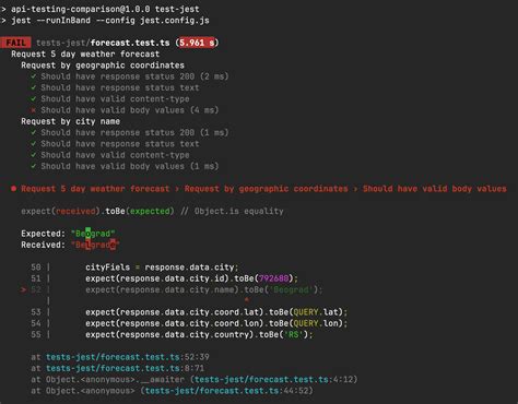 Jest API Testing 的图像结果